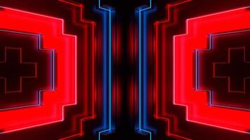 Red and Blue Neon Strobe Lines Movement Background VJ Loop in 4K video