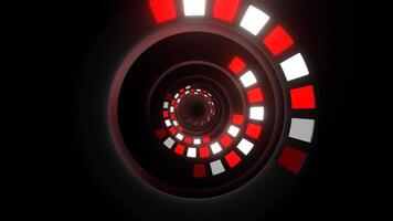 Red and White Neon Slow Strobe Rings Background VJ Loop in 4K video