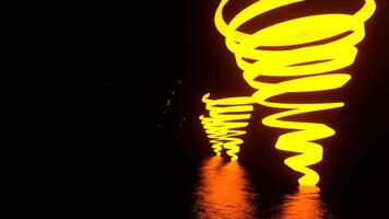 Orange and Blue Neon Tornados Background VJ Loop in 4K video