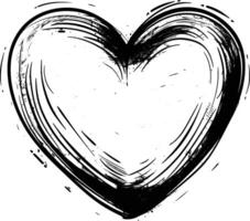 Elegant Featuring Pink heart line drawing with simple black lines, a single continuous stroke that forms the outline of an elegant and minimalistic love symbol for valentine's day. vector