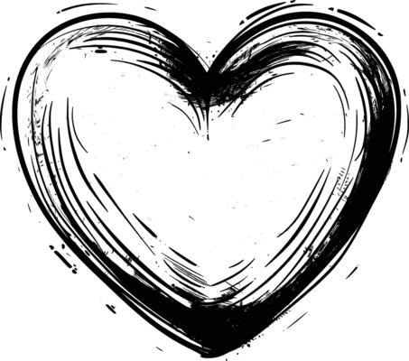 Elegant Featuring Pink heart line drawing with simple black lines, a single continuous stroke that forms the outline of an elegant and minimalistic love symbol for valentine's day.