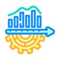 organizational development business process color icon illustration vector