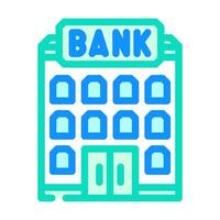 transfer bank building color icon illustration vector