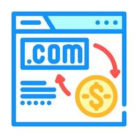 domain flipping color icon illustration vector