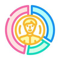 customer segmentation business process color icon illustration vector