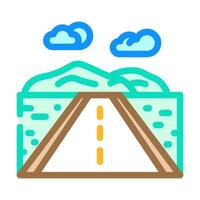 road leading forward progress color icon illustration vector