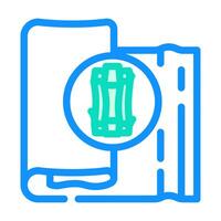 bamboo fabric sustainable fashion color icon illustration vector