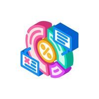 resource allocation business process isometric icon illustration vector