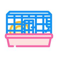 hamster cage pet color icon illustration vector