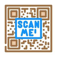scan me product label caution color icon illustration vector