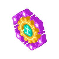 system integration business process isometric icon illustration vector