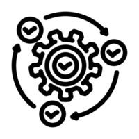 implementation business process line icon illustration vector