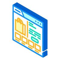 e commerce platform isometric icon illustration vector