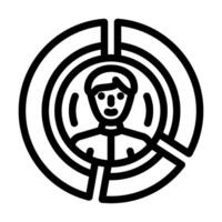 customer segmentation business process line icon illustration vector