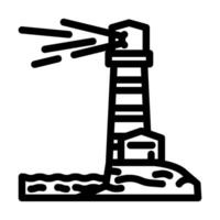 lighthouse progress line icon illustration vector