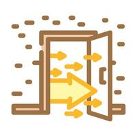 open door progress color icon illustration vector