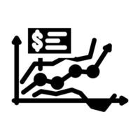 sales forecasting business process glyph icon illustration vector