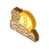 cryptocurrency mining isometric icon illustration vector