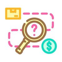 sales tracking business process color icon illustration vector