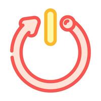 automatic shut down product label caution color icon illustration vector