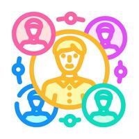 community engagement business process color icon illustration vector