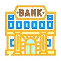 payment bank building color icon illustration vector