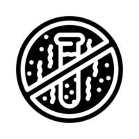 zero toxins product label caution glyph icon illustration vector