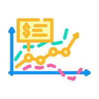 sales forecasting business process color icon illustration vector