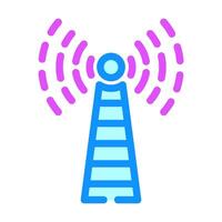 electromagnetic interference label color icon illustration vector