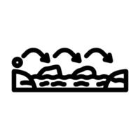 stepping stones progress line icon illustration vector