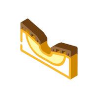 halfpipe skateboard sport isometric icon illustration vector
