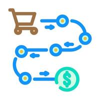 sales process business process color icon illustration vector