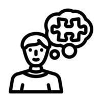 problem solving business process line icon illustration vector