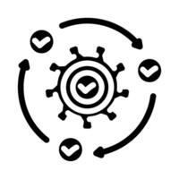 implementation business process glyph icon illustration vector