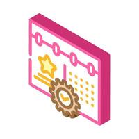 event management business process isometric icon illustration vector