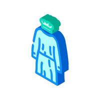 isolation gown ppe protective equipment isometric icon illustration vector