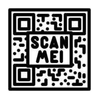 scan me product label caution line icon illustration vector