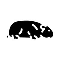 hamster standing pet glyph icon illustration vector
