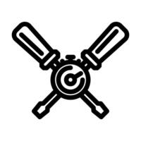 quick assembly product label caution line icon illustration vector