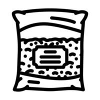 hamster bedding pet line icon illustration vector