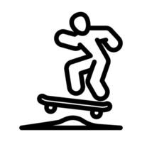 skateboard tricks line icon illustration vector