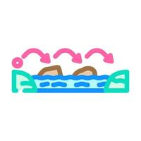 stepping stones progress color icon illustration vector