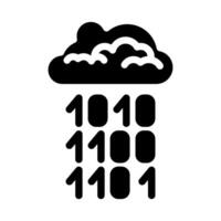 cloud computing business process glyph icon illustration vector