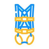 safety harness ppe protective equipment color icon illustration vector