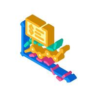 sales forecasting business process isometric icon illustration vector