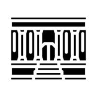 city bank building glyph icon illustration vector