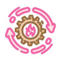 disaster recovery business process color icon illustration vector