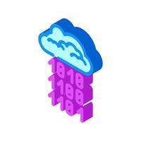 cloud computing business process isometric icon illustration vector