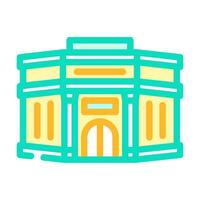 finance bank building color icon illustration vector