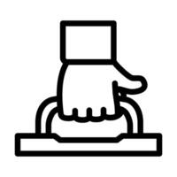 carry handle label product caution line icon illustration vector